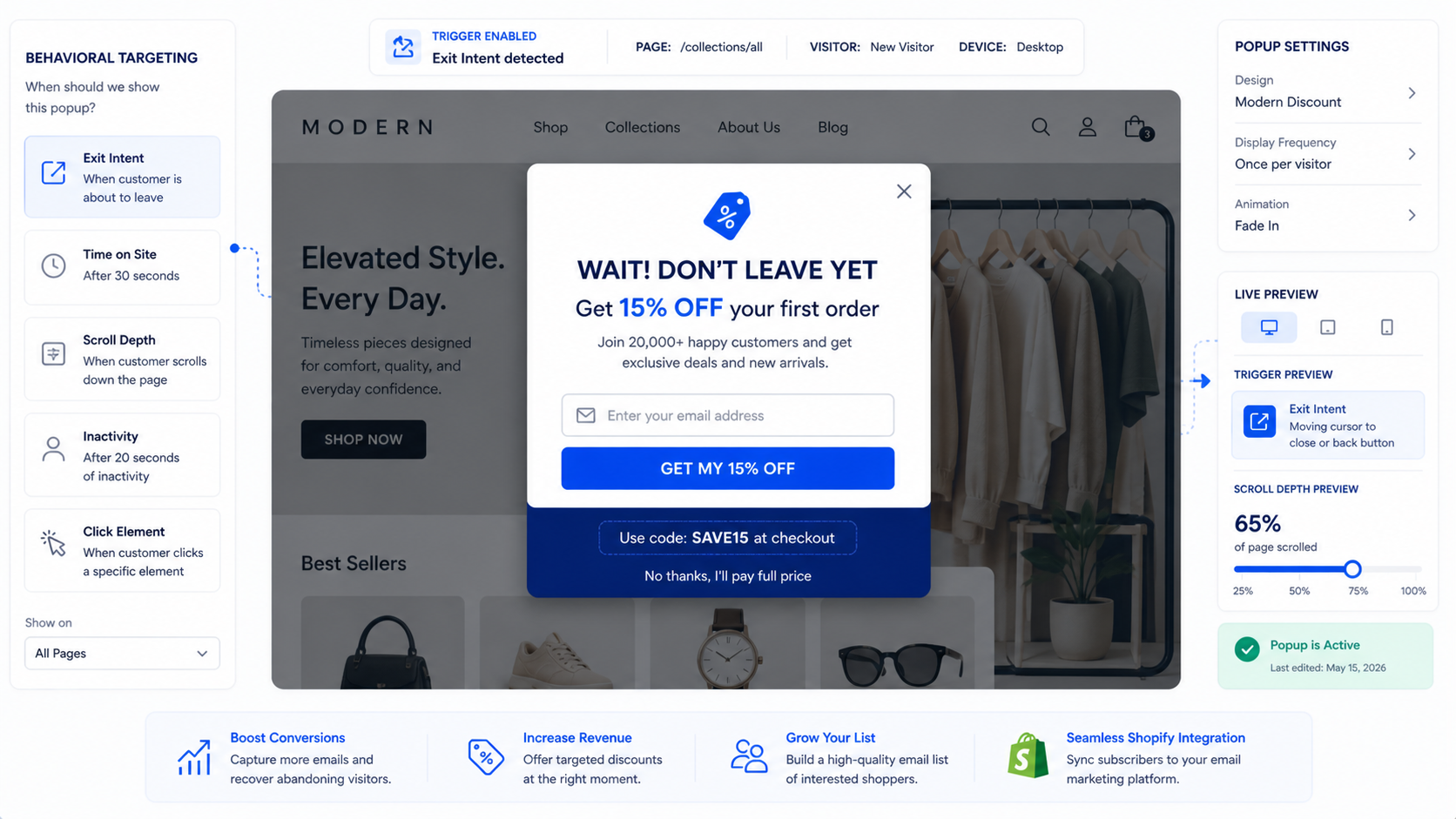 Best Shopify popup apps 2026