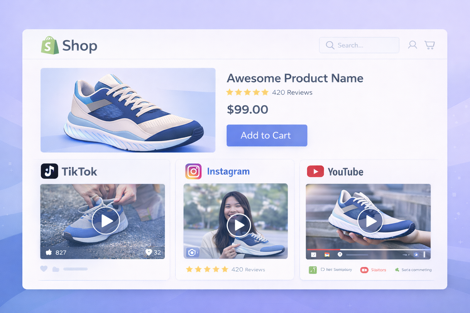 EmbedAny content embedding on Shopify product pages