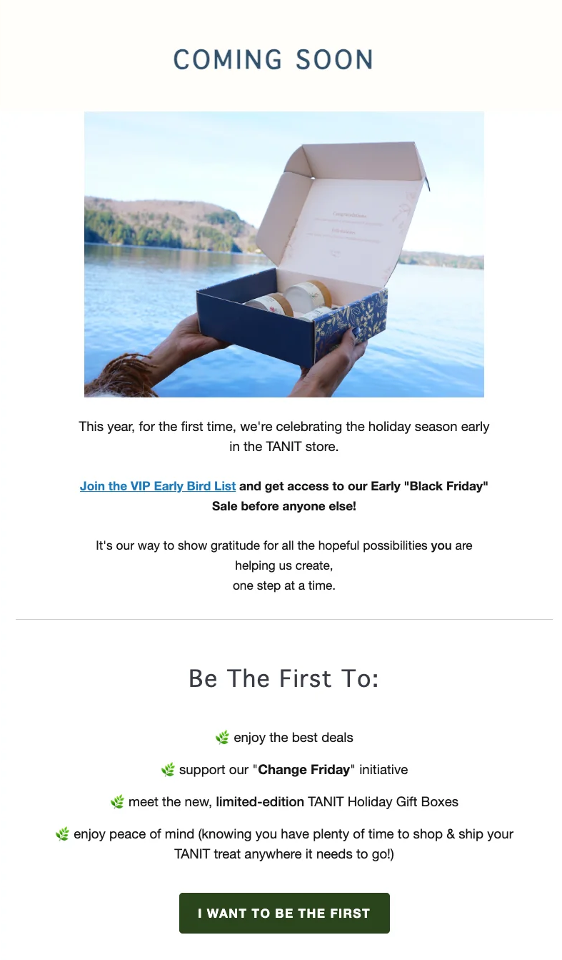 TANIT Botanics Email Design