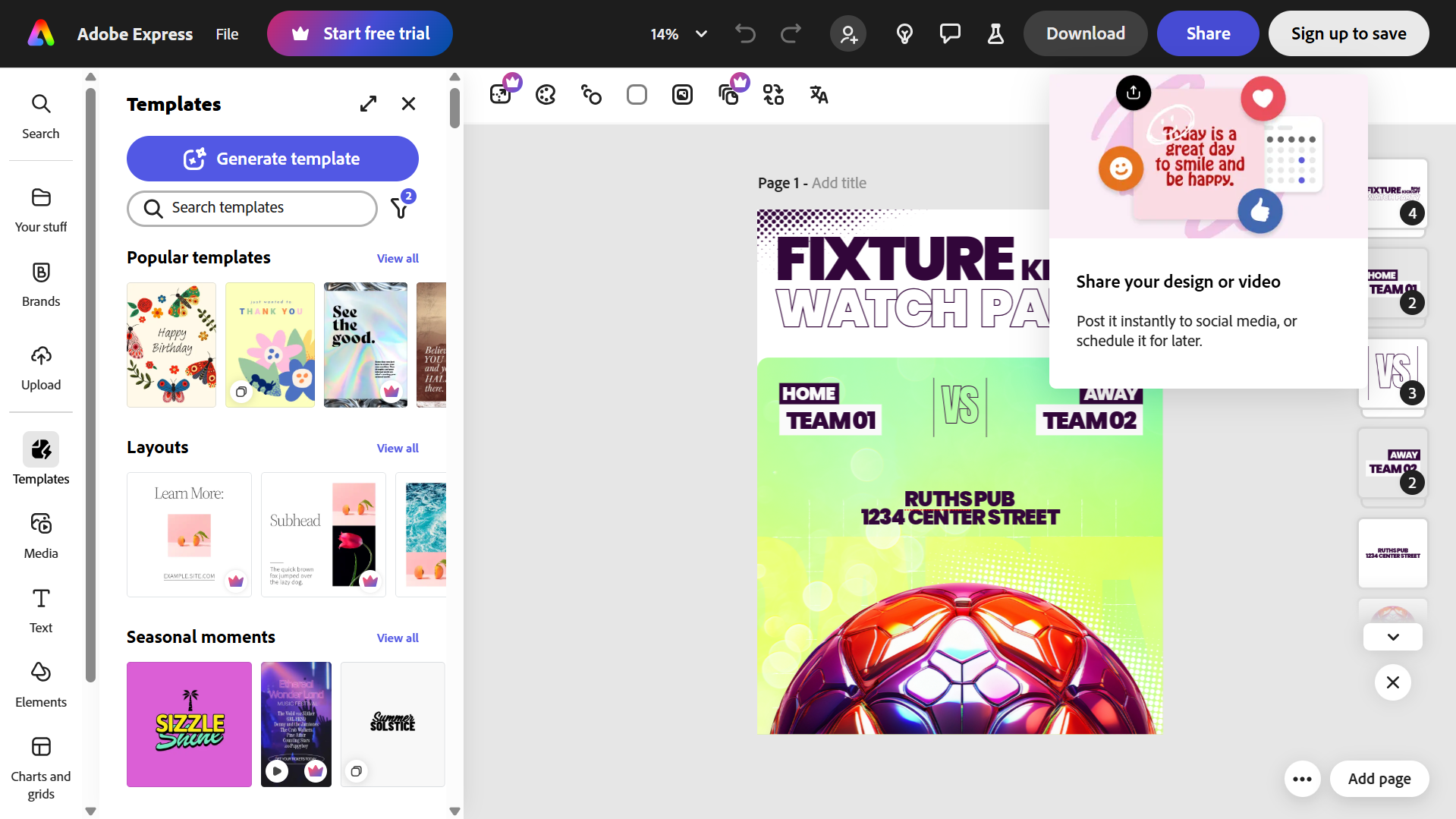Adobe Express Editor