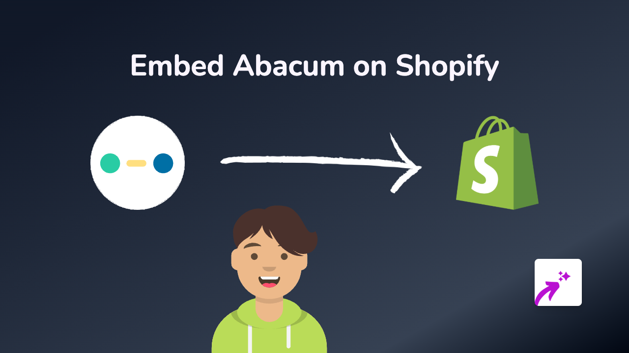 How to Embed Abacum on Your Shopify Store with EmbedAny