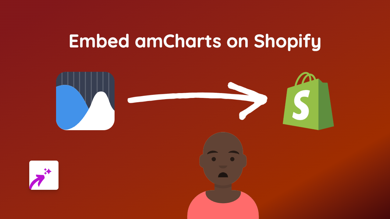 How to Embed amCharts on Your Shopify Store Using EmbedAny