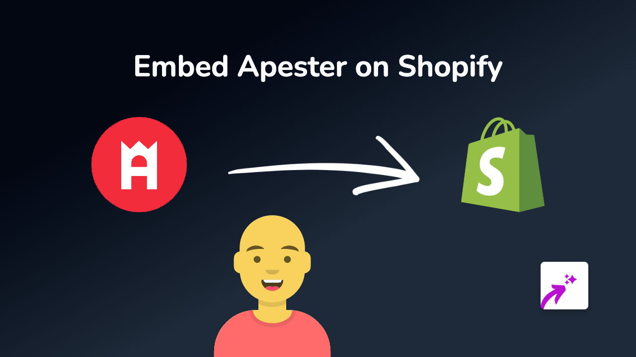 How to Embed Apester Content on Shopify with EmbedAny