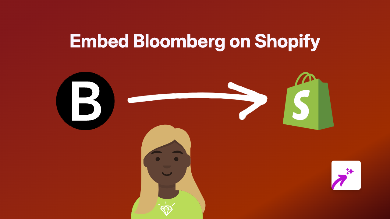 How to Embed Bloomberg Content on Your Shopify Store with EmbedAny