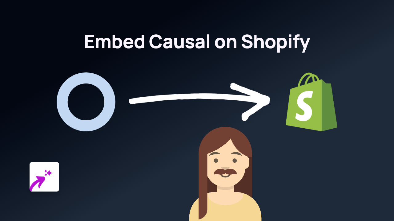 How to Add Causal Interactive Charts to Your Shopify Store Using EmbedAny