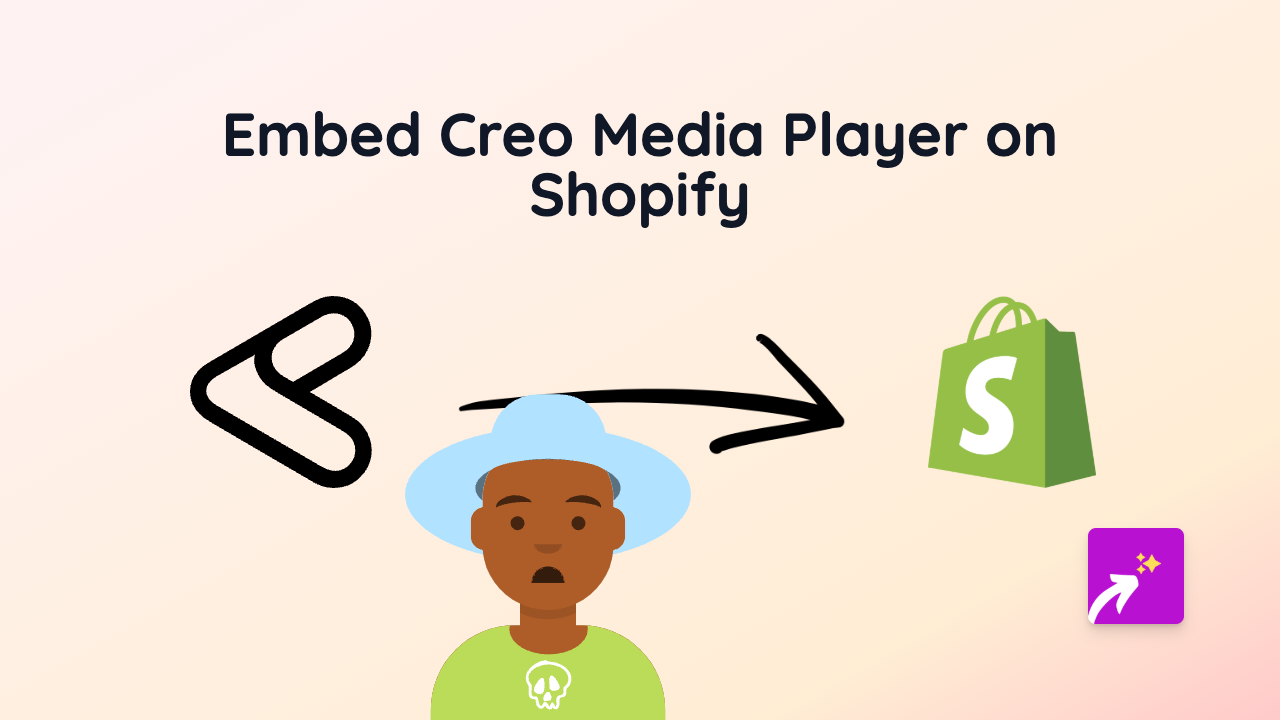 How to Embed Creo Media Player on Shopify: A Simple Guide