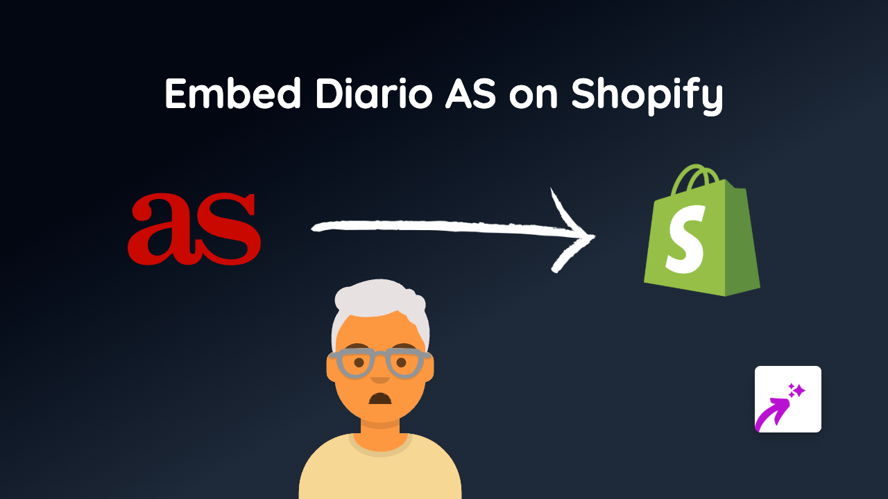 How to Embed Diario AS Content on Your Shopify Store: A Simple Guide