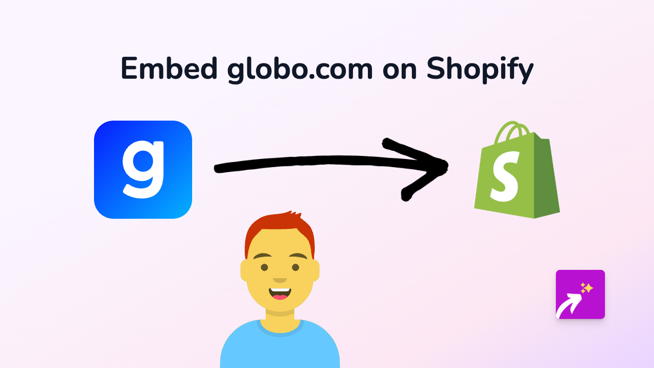 How to Embed Globo.com Content on Your Shopify Store with EmbedAny