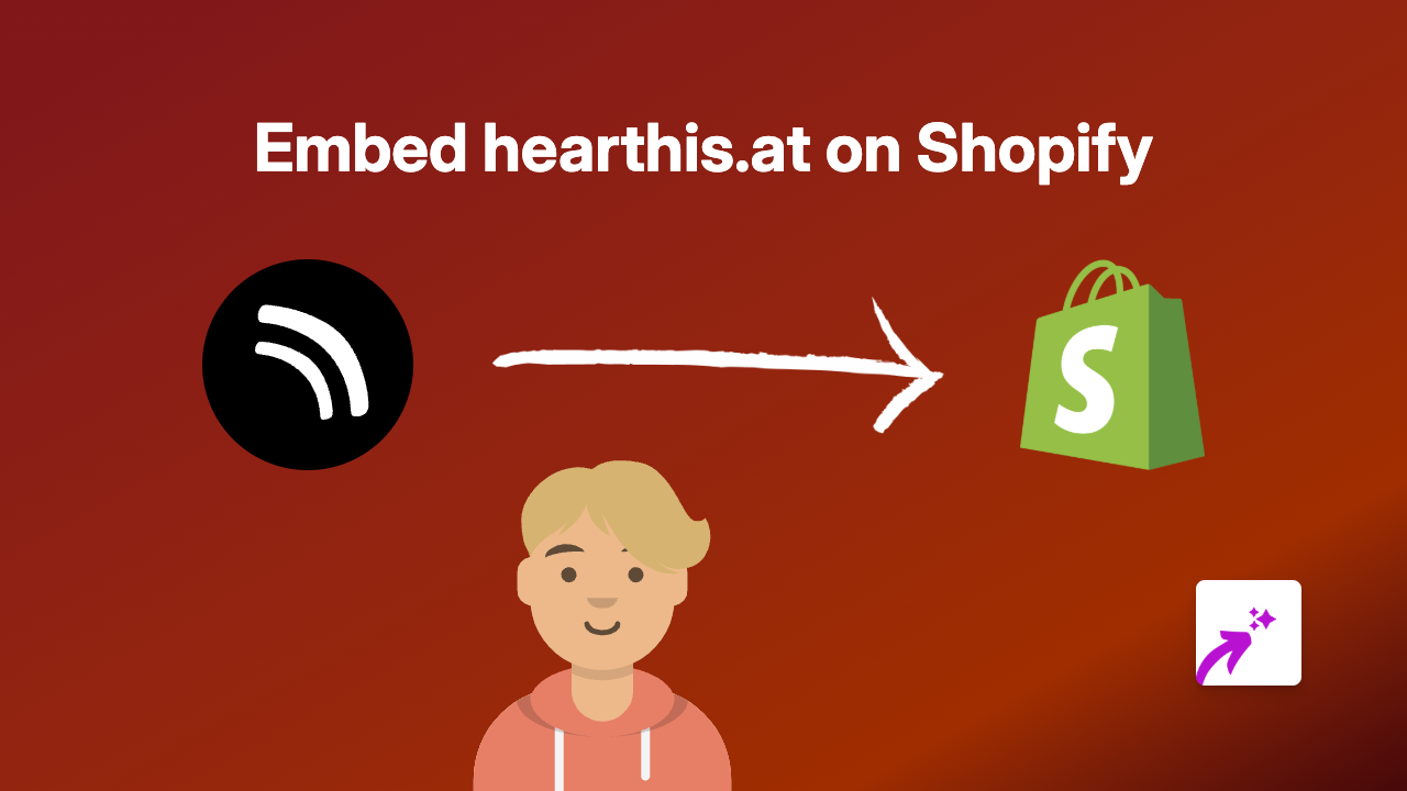 How to Embed hearthis.at Audio on Your Shopify Store with EmbedAny