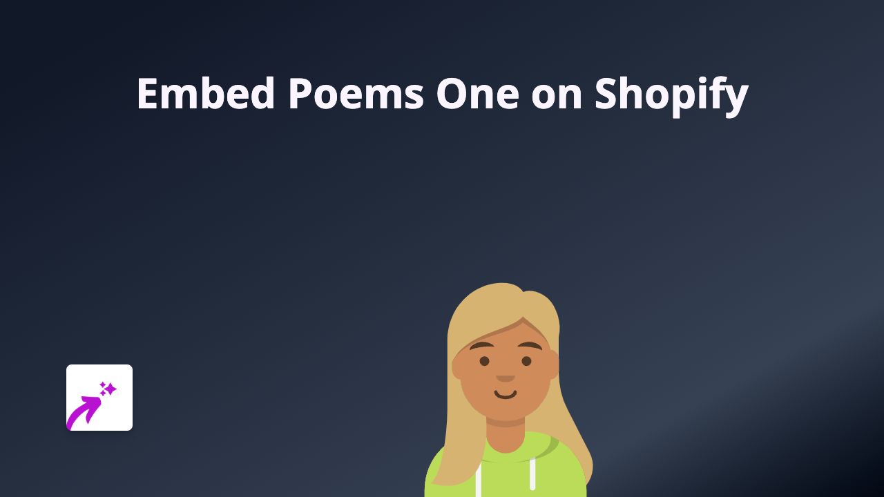 How to Embed Poems One on Shopify: Complete Guide