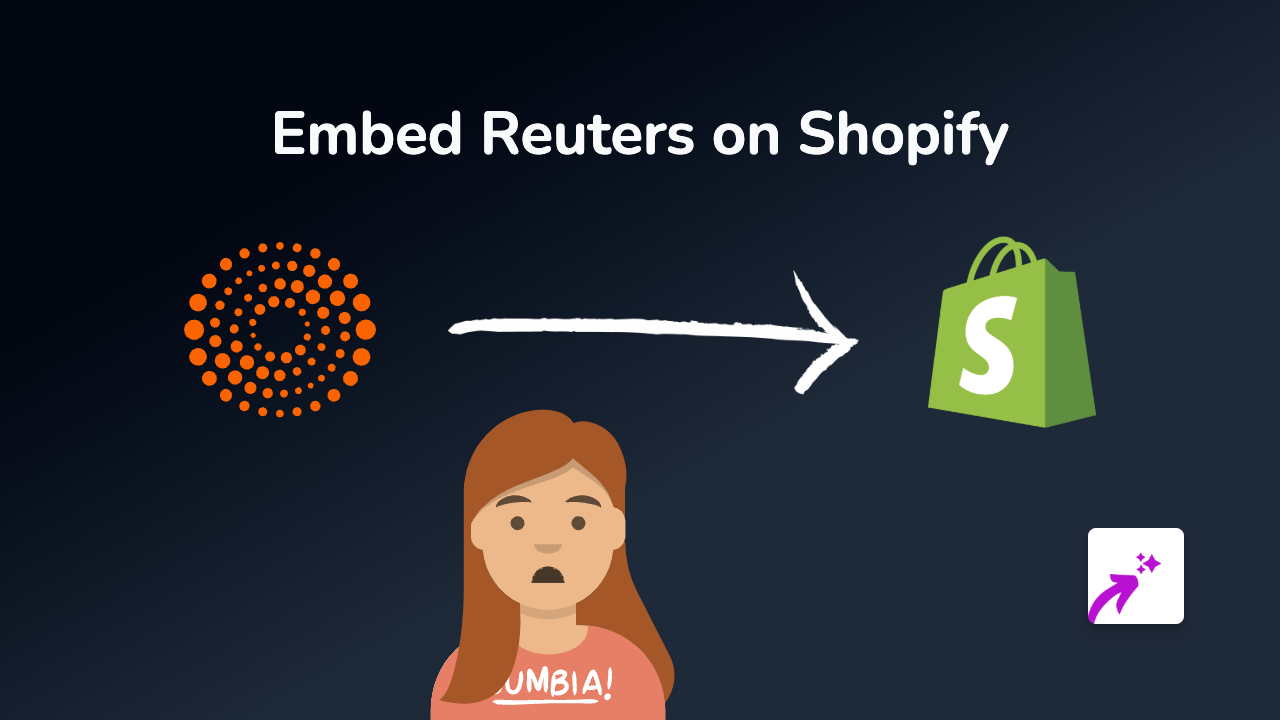 How to Embed Reuters News Feed on Your Shopify Store with EmbedAny