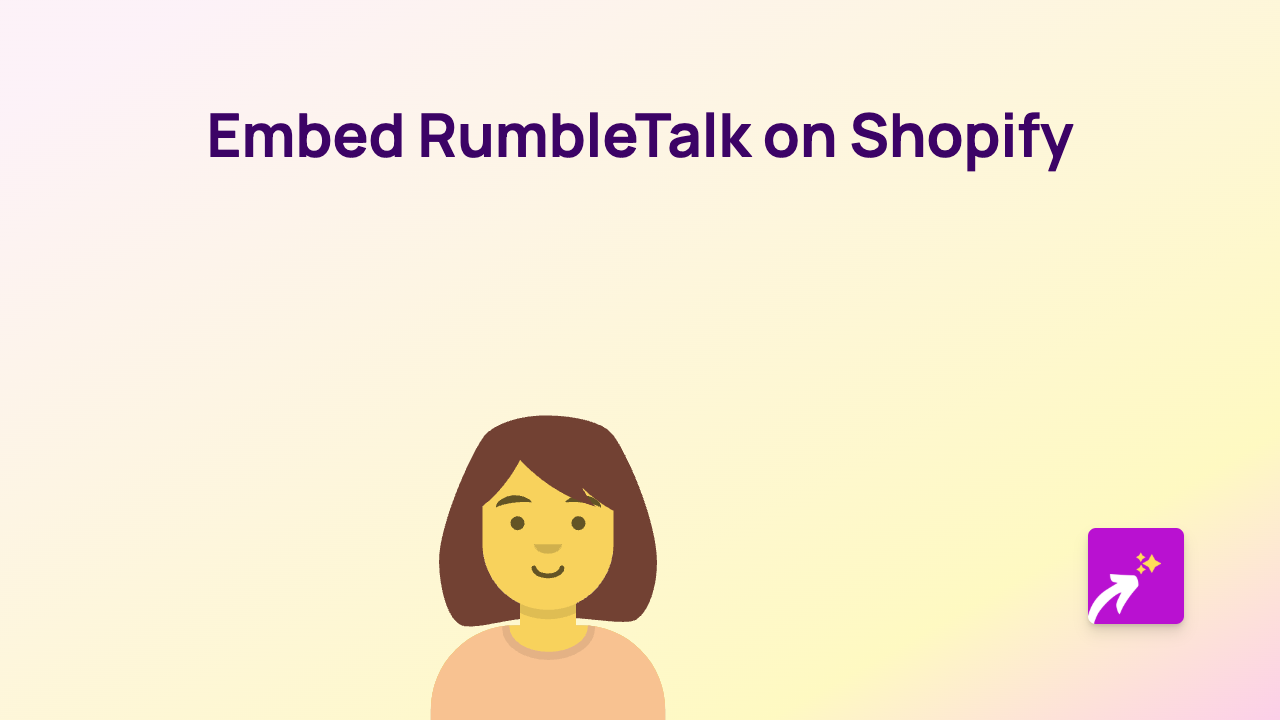 How to Embed RumbleTalk Chat on Your Shopify Store with EmbedAny