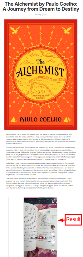 TikTok video embedded on the store