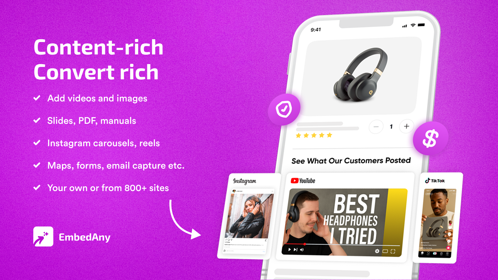 EmbedAny Shopify App Alternative to Instafeed