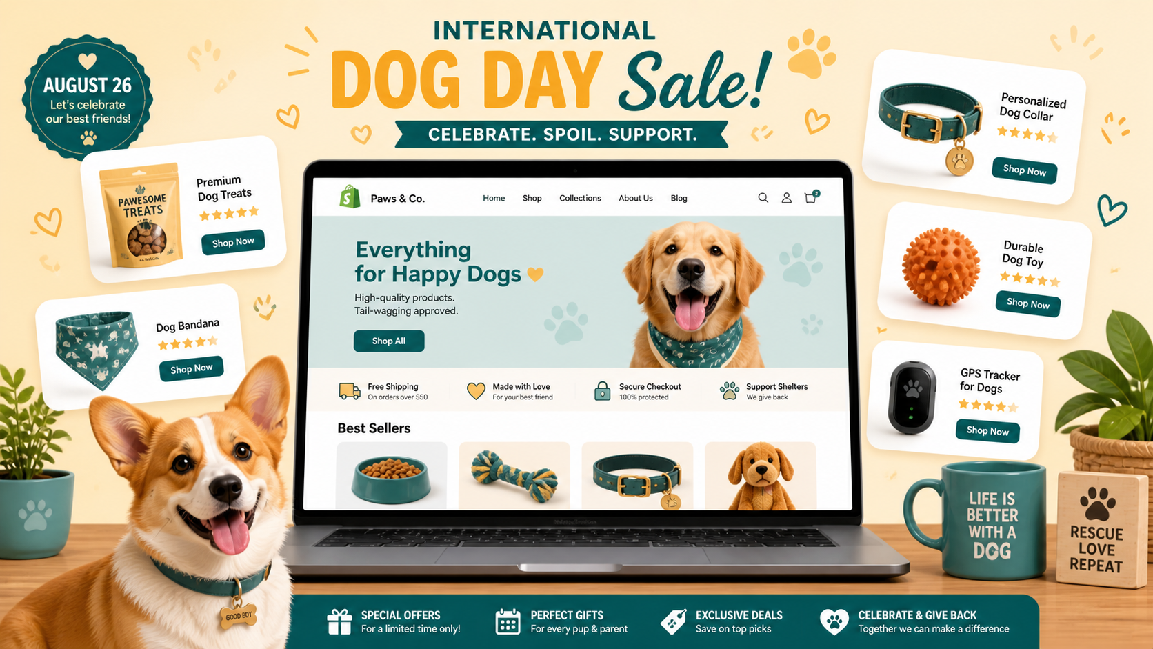Best Products That Sell on International Dog Day (With Shopify Tips)