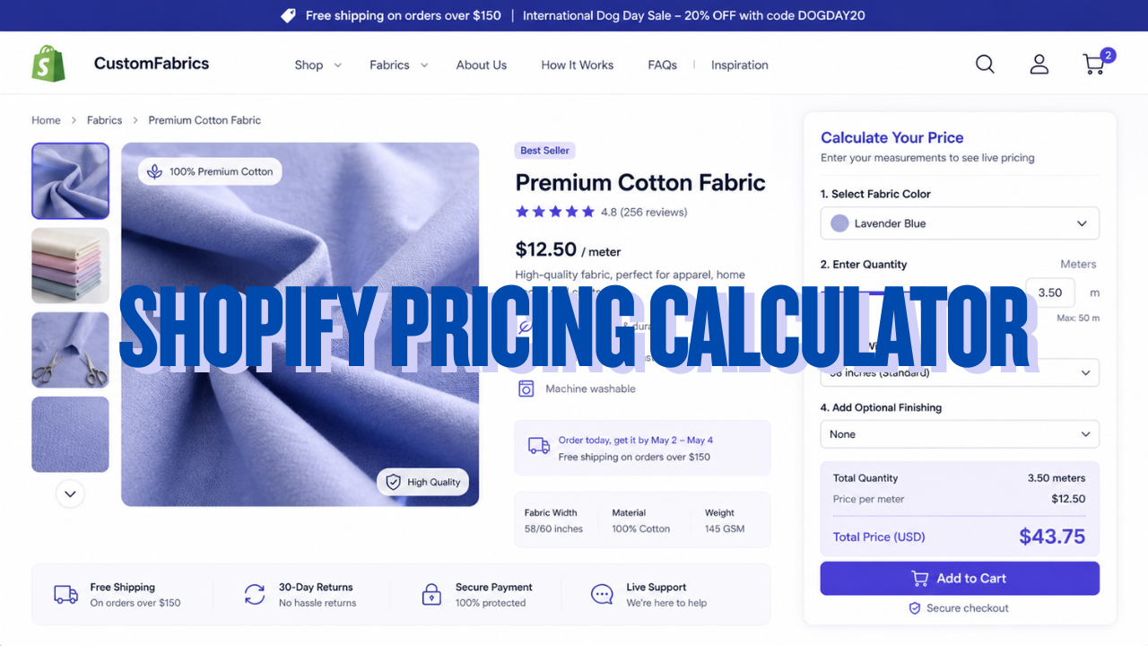 Pricing Calculator for Shopify: How to Add an Interactive Calculator to Your Store