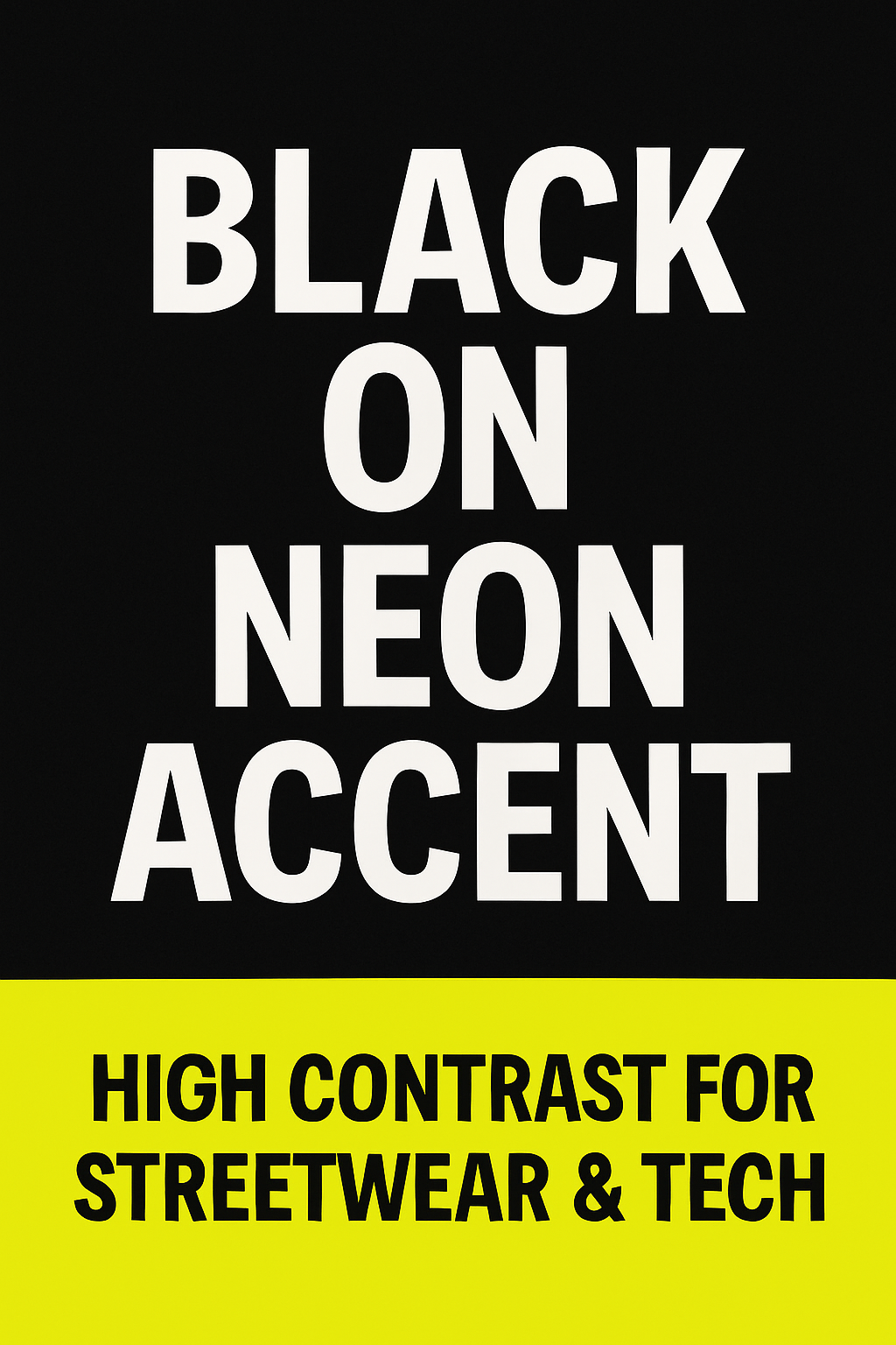 Black and neon color combinations for ecommerce CTAs