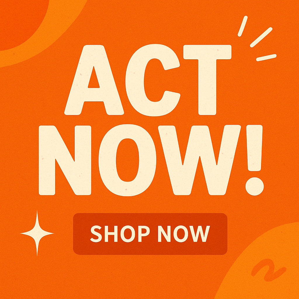 Orange buttons and highlights for ecommerce urgency